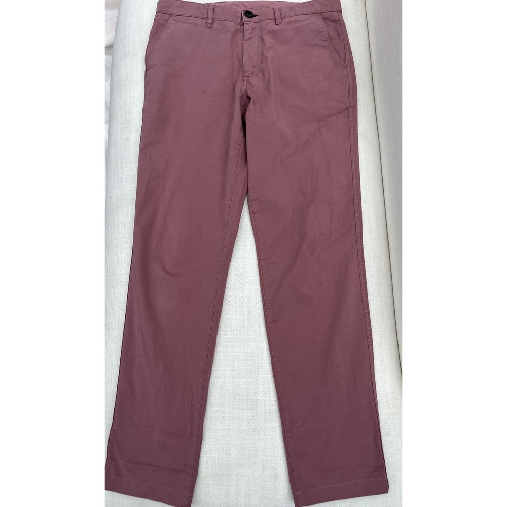 Paul Smith Men Pants Mauve Size 30 (30 X 30) Straight Leg Cotton Measurements